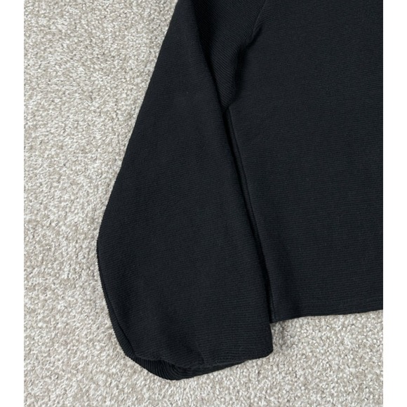 Madewell Cardigan Sweater Womens Extra Large Black Bubble Sleeve V Neck Top XL - Picture 4 of 9